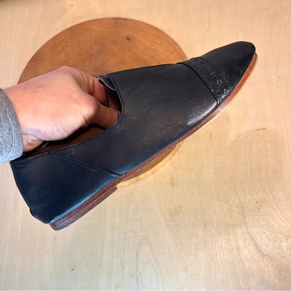 *Bali Elf | Black Leather Handmade Cap Toe Loafers Size 9.5 - Picture 13 of 16